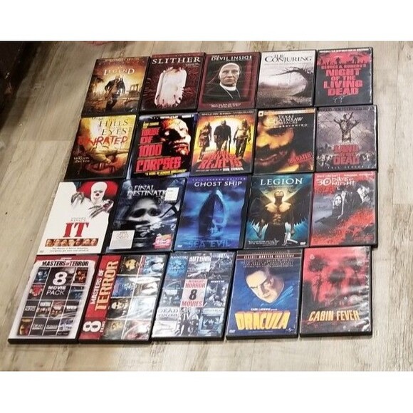 20 Horror DVD Lot 41 Movies It Miniseries Rob Zombie Devils Rejects Obscure OOP - Picture 1 of 7